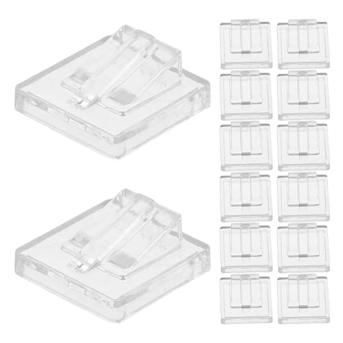 OSOLADY 50 soportes para anillos: Soporte transparente para joyería   Mini caballete acrílico para anillos de boda y compromiso individuales. Organizador para vendedores. Exhibición para fotos.