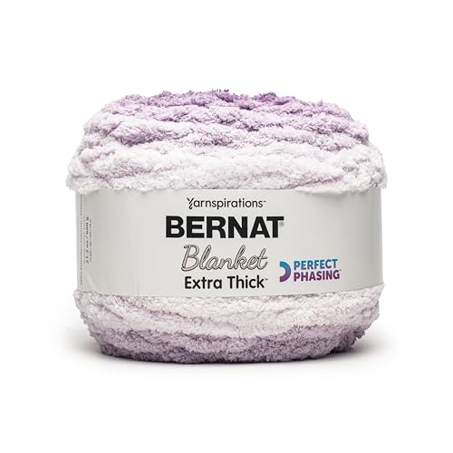 Image of Bernat Blanket Extra Thick Perfect Phasing Purple Sunset Yarn - 1 Pack of 21.12oz /598.74g - 100% Polyester - #7 Jumbo - 72 Yards - Chunky Yarn for Hand Knitting, Crocheting, Crafts & Amigurumi