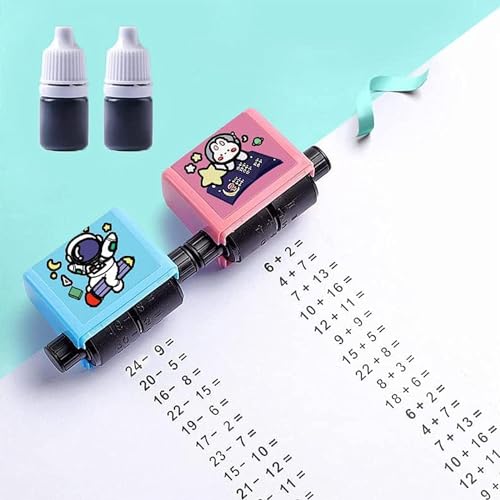 Image of Math Roller Stamps for Kids | Smart Multiplication Teaching Stamp | 1-100 Practice Learning Tool for Preschool, Kindergarten & Home School Teachers