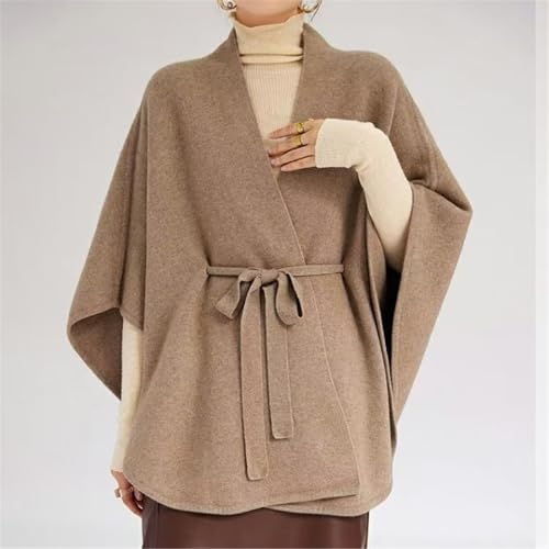 Écharpe cape ample contre le froid pull long ouvert et fluide - 3