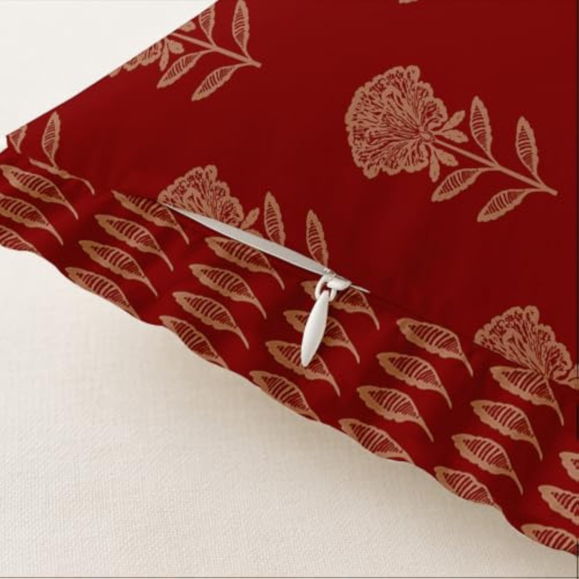 Ruffle Edges Decorative Cushion Covers Set of 2