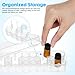 Homoyoyo Plastic Vial Storage Box 24 Count 3ml Freezer Vial Transparent Container for Essential Oils Home Laboratory Safe Storage Organization
