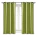 NICETOWN Blackout Curtain Window Drape Panel Noise Reducing Solid Grommet Top Blackout Room Darkening Curtain/Drape for Kid's Room (1 Piece, 42" Width x 63" Length in Fresh Green)