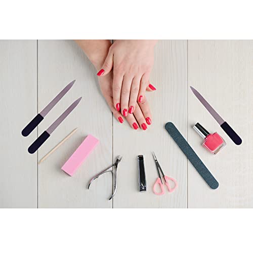 Metal Nail File (3 Pack), Heavy Duty Nail Files For Natural Nails Stainless Steel Diamond Fingernail Files With Sharp Pointed Tip Non Slip Handle, Sapphire Grit Sword Finger Nail Filers Black #TOP6