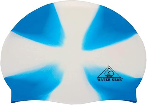 Miniatura 17 de Water Gear Jazz Silicone Swim Cap X-BLANCO/ROSA,Rosa/Azul,Lima/ Azul,Naranja