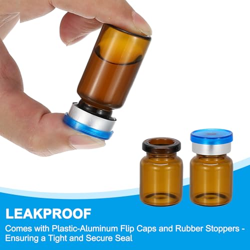Flacons en verre ambré 5ml anti-fuite pour préserver vos solutions