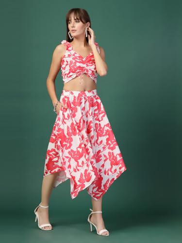 Image of OOMPH! Long Skirts for Women with Handkerchief Hem