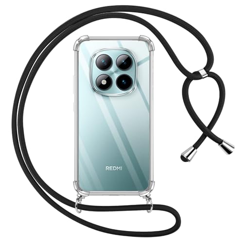 Pnakqil Funda para Xiaomi Redmi Note 15 Pro Plus 5G con Cuerda, Carcasa Transparente Silicona Colgar Collar Correa de Cuello Cadena Cordón para Xiaomi Redmi Note 15 Pro+ 6.83
