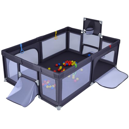 【Materiale Sicuro e Struttura Stabile】Il box portatile da viaggio è rivestito con tessuto Oxford privo di BPA, confortevole al tatto e sicuro da usare. Le coperture protettive sugli angoli evitano urti accidentali. Inoltre, tubi metallici robusti e 4 ventose antiscivolo prevengono il ribaltamento o l’instabilità.