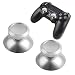 Thumbsticks Analog Bullet Button Aluminum Custom Metal Playstation 4 DualShock 4 Replacement PS4 Joystick Thumb Sticks Buttons Hats Spare Parts Accessories Modded PS4 Controllers Bullet Silver