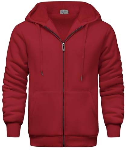 Mens Fleece Hoodies Zip Up Warm Thick Winter Jacket - image 1