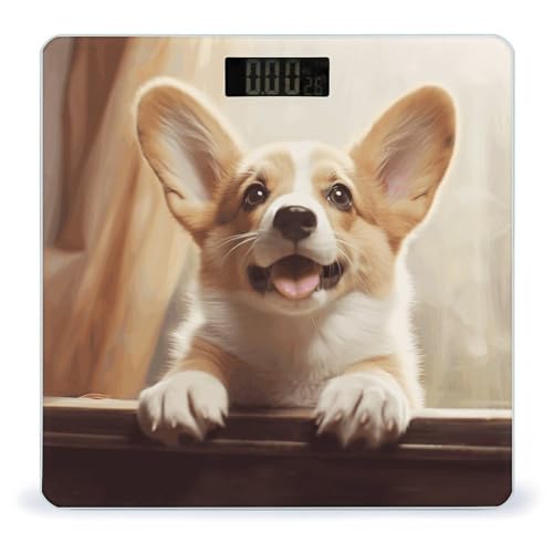 Balanza digital para baño con plataforma de vidrio templado miniatura 1