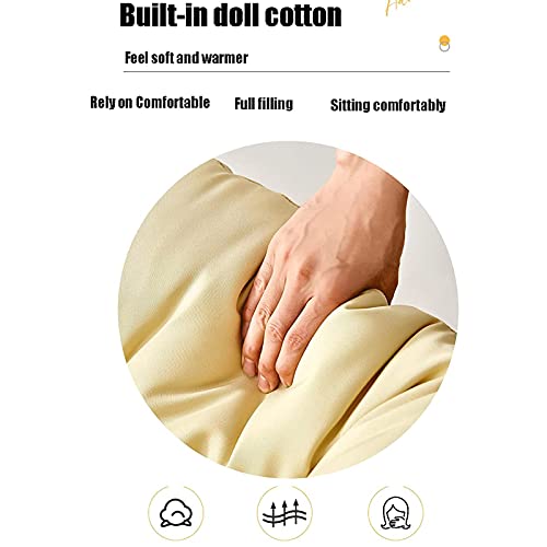 Wgreat Papasan Garden Chair Cushion, Round Padded Cushion, Thick Cotton Canvas Fabric, 105x105cm (41x41inch), Blue