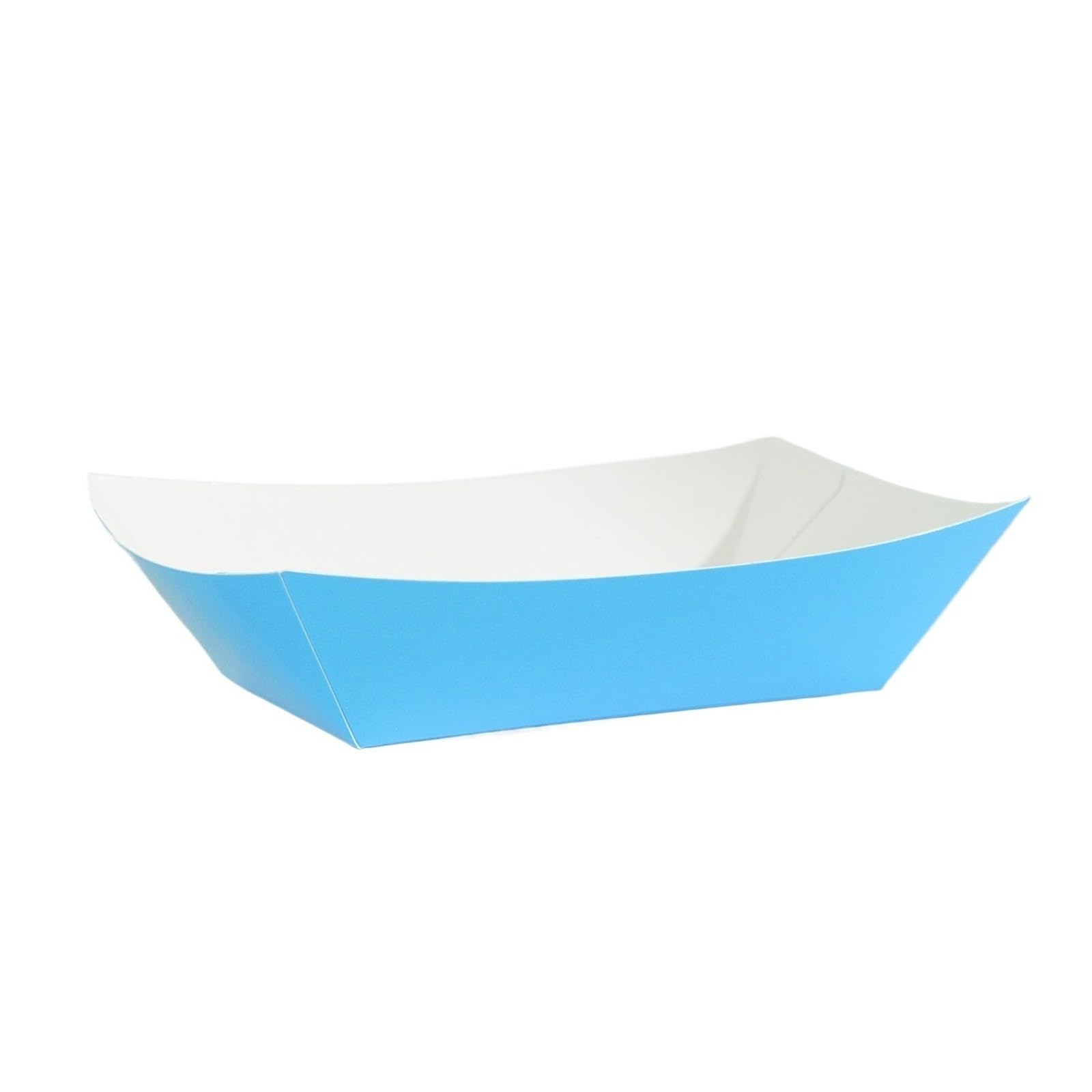 100 Pcs Colorful Disposable Paper Boat Boxes for Snacks, Fries, Desserts, BBQ & Picnic