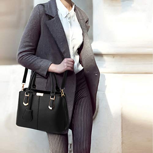 Image of XingChen Purses and Handbags for Women Fashion Messenger Bag Ladies PU Leather Top Handle Satchel Shoulder Tote Bags