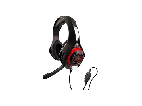 Nyko Core Universal Stereo Gaming Headset w/Retractable Microphone, Red LEDs & Soft Ear Cushions - Perfect for PS5, PS4, Xbox, PC & Nintendo Switch