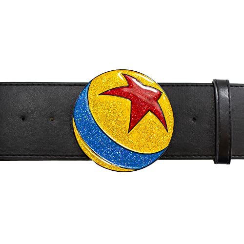 Buckle-Down Men's Disney Pixar, Luxo Ball Glitter Enamel Cast Black, Vegan Leather Belt3