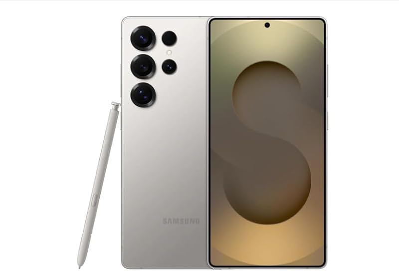 Teléfono celular Samsung Galaxy S25 Ultra, teléfono inteligente AI de 1 TB, Android desbloqueado, cámara AI, procesador rápido, batería de larga duración, 2025 (Gris titanio)