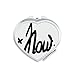 Now Funny Quote Handwrite Style Mirror Heart Portable Hand Pocket Makeup
