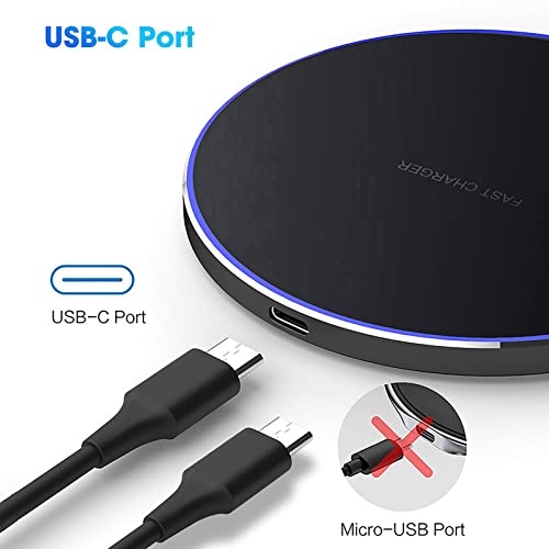 Image of Wireless Charger 20W Max Fast Wireless Charging Pad Compatible with iPhone 11 12 13 14 15 16 17 Pro /Pro Max, iPhone Xs /XS Max /XR /8 Plus,Air Pods Pro /3 /4, for Samsung Galaxy /Note,Galaxy Buds (Black)