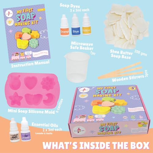 Image of Kalakaram My First Soap Making Kit | DIY Soap Making Kit for Kids | DIY Craft & Activity Set with Molds, Colors | Birthday Return Gift for Boys & Girls, Fun Learning Toy for Kids, DIY Craft Gift for Children