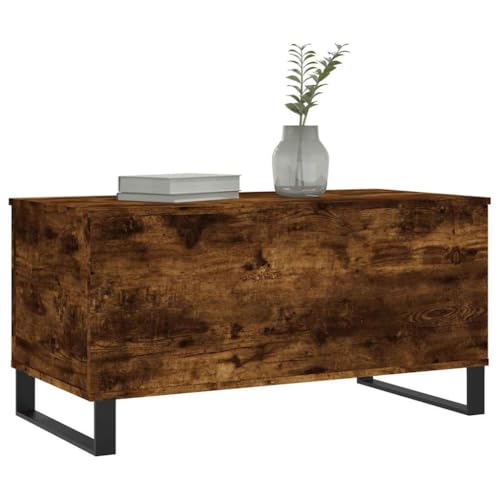 Table basse relevable chêne fumé et bout de canapé convertible