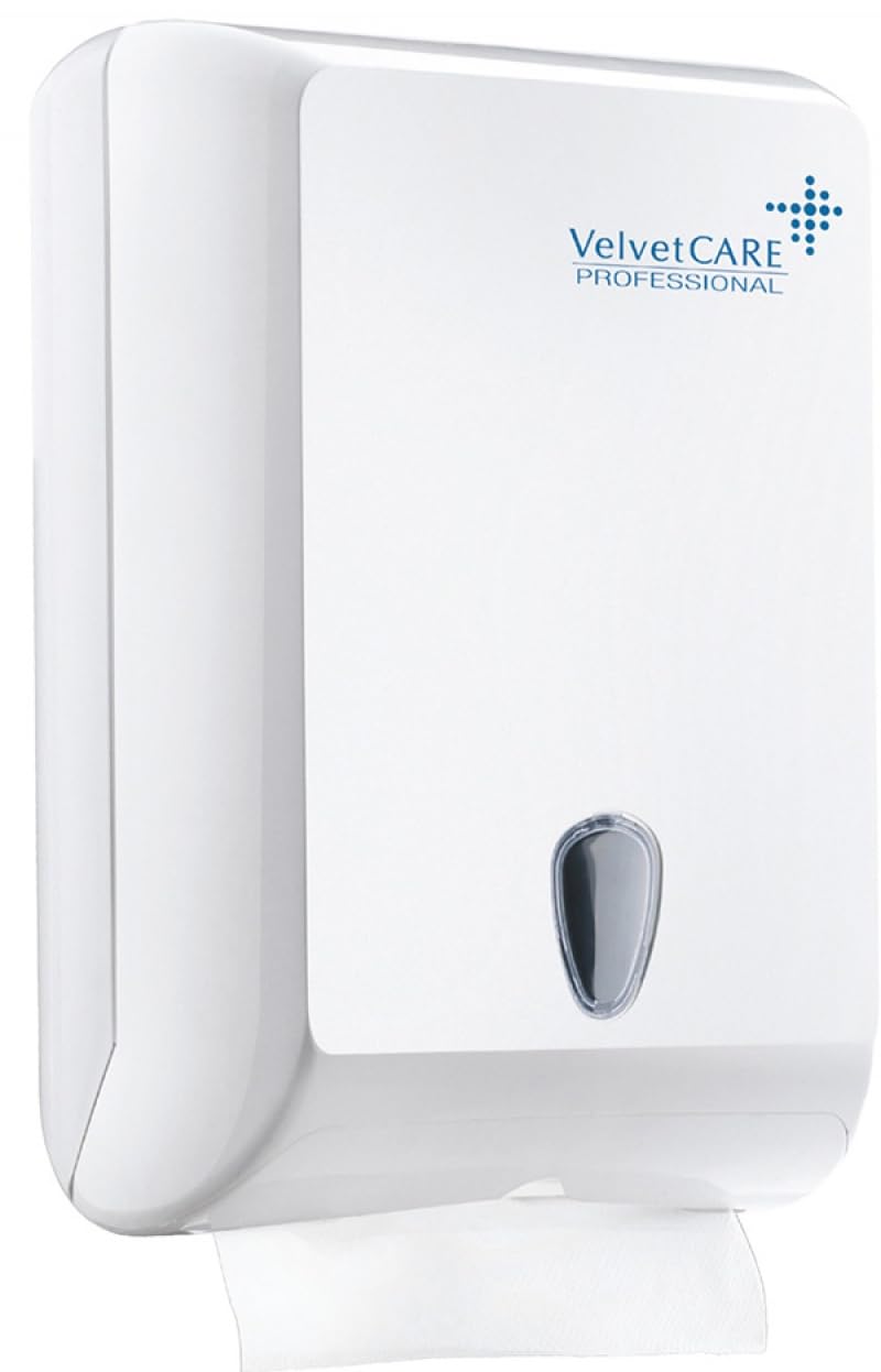Velvet ZZ Dispenser di asciugamani pieghevole/Per Ufficio/Per Bagno/Per Servizi igienici/Per Parete/Elegante/Igiene/ABS/Bianco