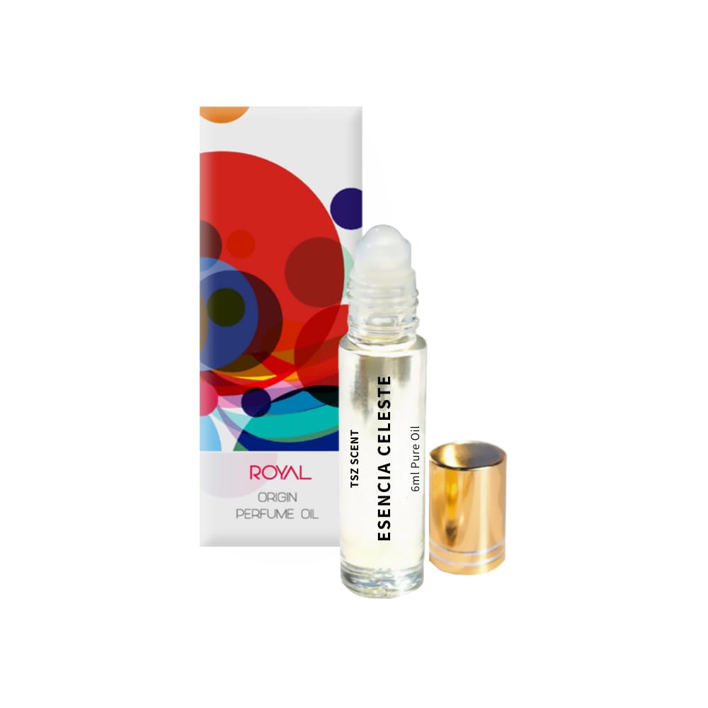 Esencia Celeste Perfume for Men and Women 6ml Pure Oil Concentrated - Fresh Citrus & White Floral Long-Lasting Roll-On Unisex Fragrance