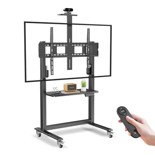 電動昇降テレビスタンド テレビ台　キャスター付き　52-86インチ耐荷重70KG Amazon.co.jp: BESSTER テレビスタンド 52-86インチ対応 電動昇降機能