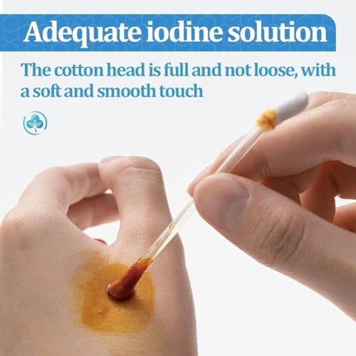 Image of Antiseptic Iodine Prep Pads for Wound Care and First Aid 50 Pack, Pre-Moistened Iodine Pads for Antiseptic Cleaning, Fast-Acting Iodine Antiseptic Prep Pads for Cuts and Scrapes