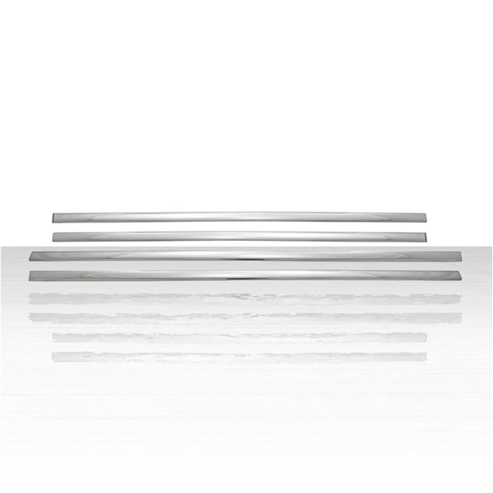 Brighter Design Set of 4 Chrome Side Molding Trim Full Length for Ram 1500 09-18 Crew Cab