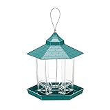 GROWTAIL Hanging Wild Bird Feeder Gazebo Birdfeeder for Outside Garden Yard Decoration Hexagon Shape