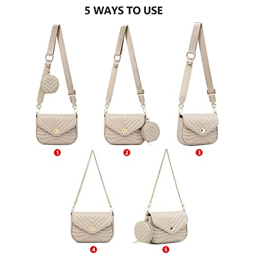 Image of JEEHAN Quilted Crossbody Bags for women Designer Shoulder Handbags Small Purse