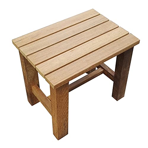 RTY-BY Teak-Duschbank, Badezimmer Bank Holz, Modern Wasserfest Badhocker Badezimmer hocker Dusche Badhocker Sitzbank Bad for Senioren Kinder Erwachsene Badewanne Duschsitz Innen Außenbereich