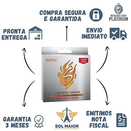 Encordoamento Violão Nylon Solez SLC H Tensão Alta