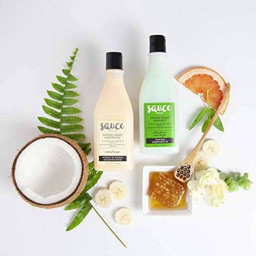 SAUCE BEAUTY Intense Repair Shampoo - Chimichurri Mint Tingle Hair Repair Shampoo - Hydrating Shampoo for Damaged Hair - Paraben and Sulfate-Free Hair Shampoo With Argan & Peppermint Oil (10 Fl Oz) - Image 4