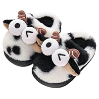 Hycurey Giraffe Slippers Kids Toddler Boys Girls Fall Winter Fuzzy Slippers Soft Plush Cartoon Cute Animals Warm Home Shoes