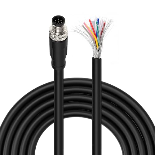ZBLZGP M8 8 Pin Connector Aviation Sensor Cable Industrial Automation Female 8 Pin Single Ended M8 Sensor Waterproof Electrical Cable 2M/6.6FT