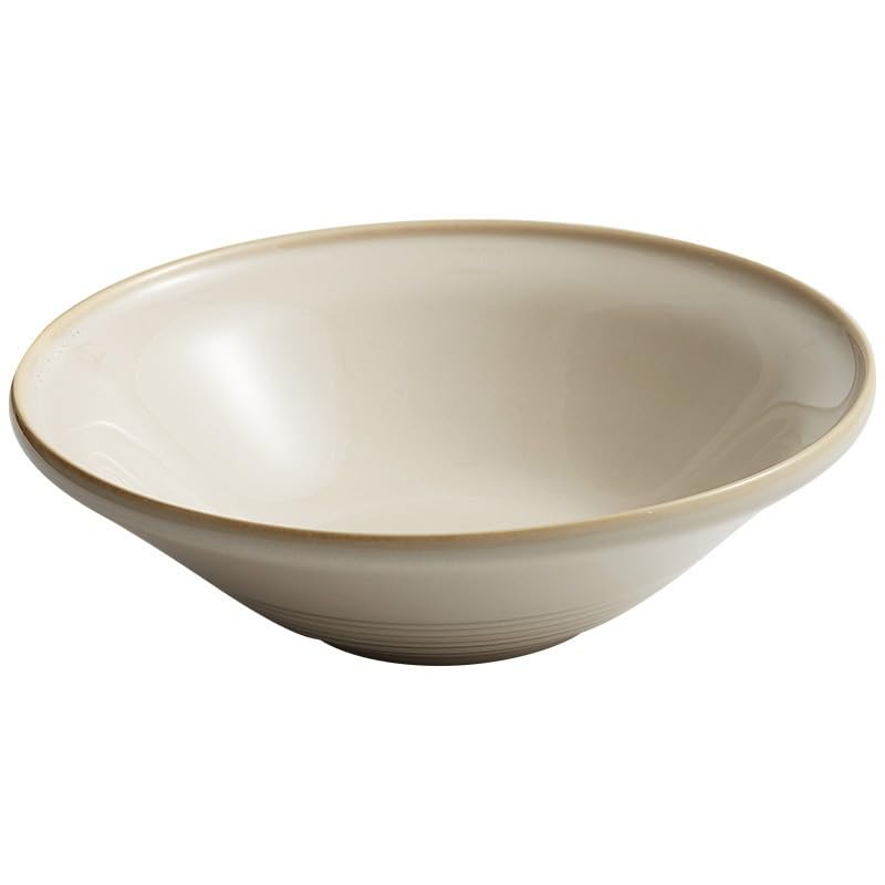 Miski na zupę beżowa miska na zupę Ceramiczne zastawa stołowa do domu Restauracja Gotowana ryba Duża miska Salon Miska na przekąski Miski na kolację (S)