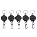 Produktbild Oumij Schlüsselbund-Clip 60cm Stahldrahtseil einziehbare Schlüsselanhänger Stretching Keys Verschluss Anti-Lose Keyring Caribeaner Hook Buckle zum Wandern oder Trekking(5 PCS)