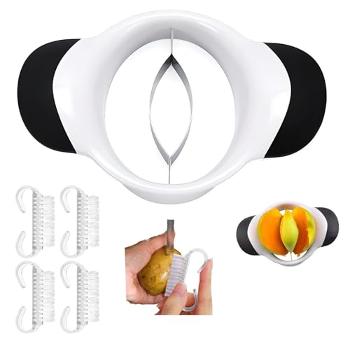 Trancheuse à Mangue Avec Lame en Acier Inoxydable - Séparateur et Coupe-Mangue, Outil de Retrait de Fosse - Poignée Ergonomique en Caoutchouc, Facile à...