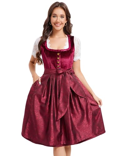 YesFashion Dirndl Damen Trachtenkleid Midi...