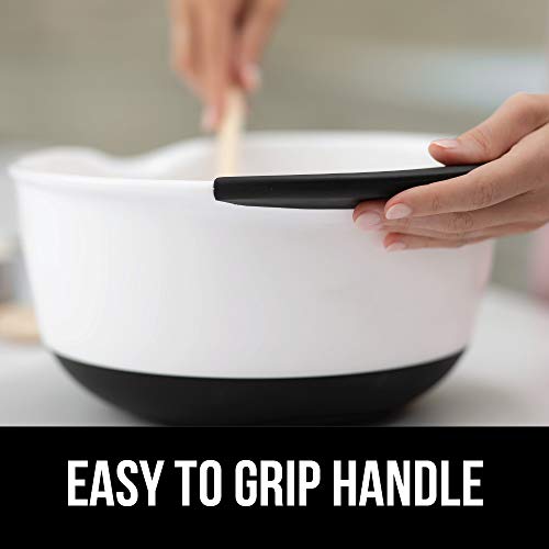 Gorilla Grip Mixing Bowls Set Of 2, Slip Resistant Rubber Bottom, Nesting Baking Bowl, Soft Wide Handle, Easy Pour Spout, Electric Mixer And Dishwasher Safe, Kitchen Essentials, 5 Qt, 3 Quart, White #TOP7