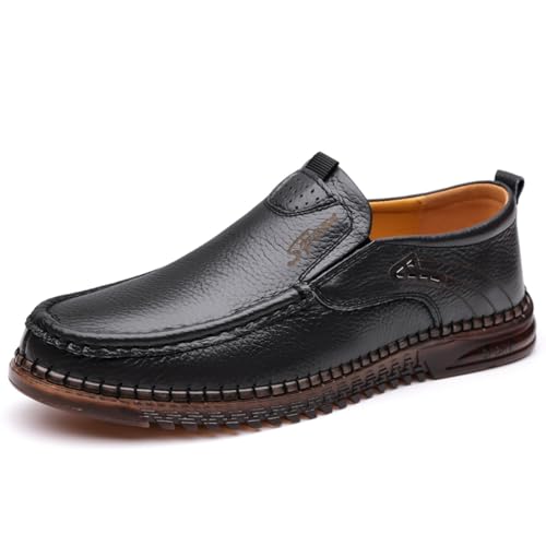 Men's Leather Loafers - Slip - On Moccasins & Penny Loafers Style, Breathable, Lightweight for Driving, Walking & Casual Use