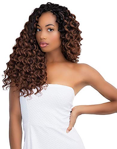 Janet Collection Perm Peruvian DEEP WAVE Crochet Braid 18 Pack of 4 (1B)
