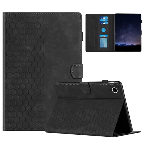 Generisch DayQiQiPu Hülle für Huawei MediaPad M5 8,4 Zoll SHT-AL09/ W09 Wabenmuster Halter Ständer Magnetverschluss Flip mit Auto Schlaf/Aufwach Schutzhülle,Schwarz