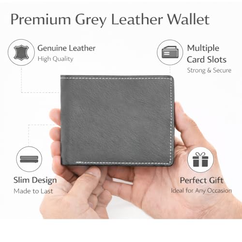 Image of Gift For Special Men's Wallet Genuine Leather Gift - Mens Wallet Purse Gift Husband - Daily use Wallet