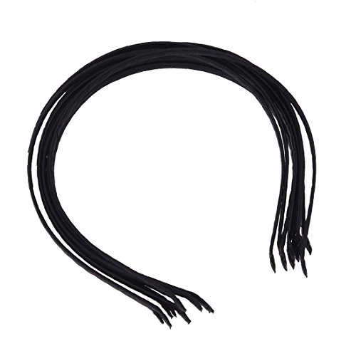 SODIAL(R)10 pcs woman girl headband clip satin black