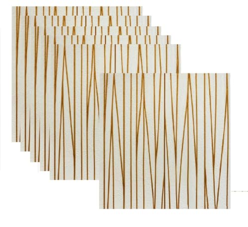 Image of CVD 3D PE Foam Self-Adhesive Wall Stickers | Gold Line Wallpaper for Home, Hotel, Living Room, Bedroom & Cafe | DIY Decorative Panel (70 x 70 cm, Approx. 5.8 Sq. Feet, 1 Piece)