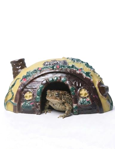 YANPLS Toad Frog House for Outdoor Garden Reptile Amphibian Hide Cave Tank